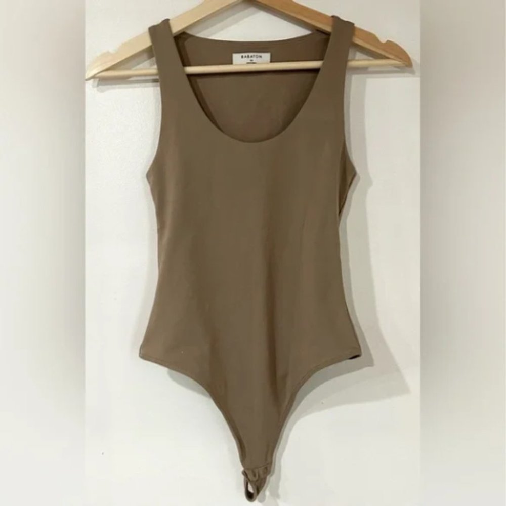 Aritzia Babaton Contour Scoopneck Bodysuit in Deep Taupe XS